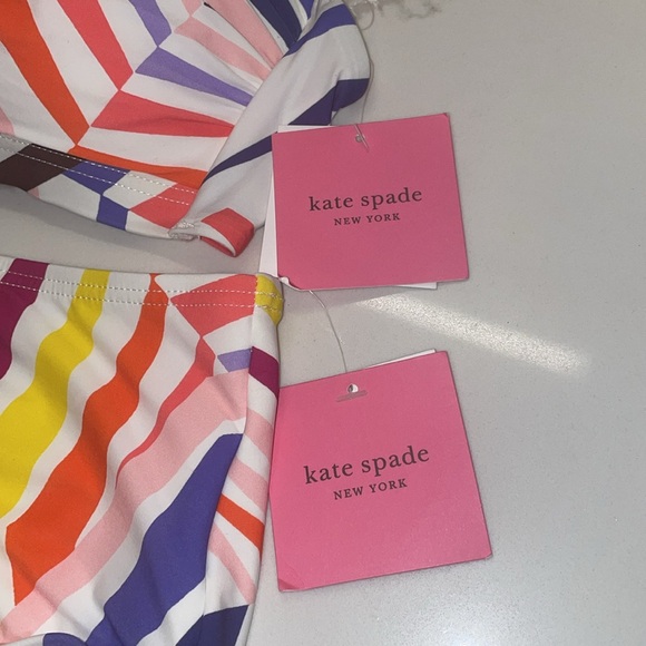 Kate Spade New York Bikini swimsuit Geobrella multi color Abstract 2 Piece Small - Picture 5 of 12